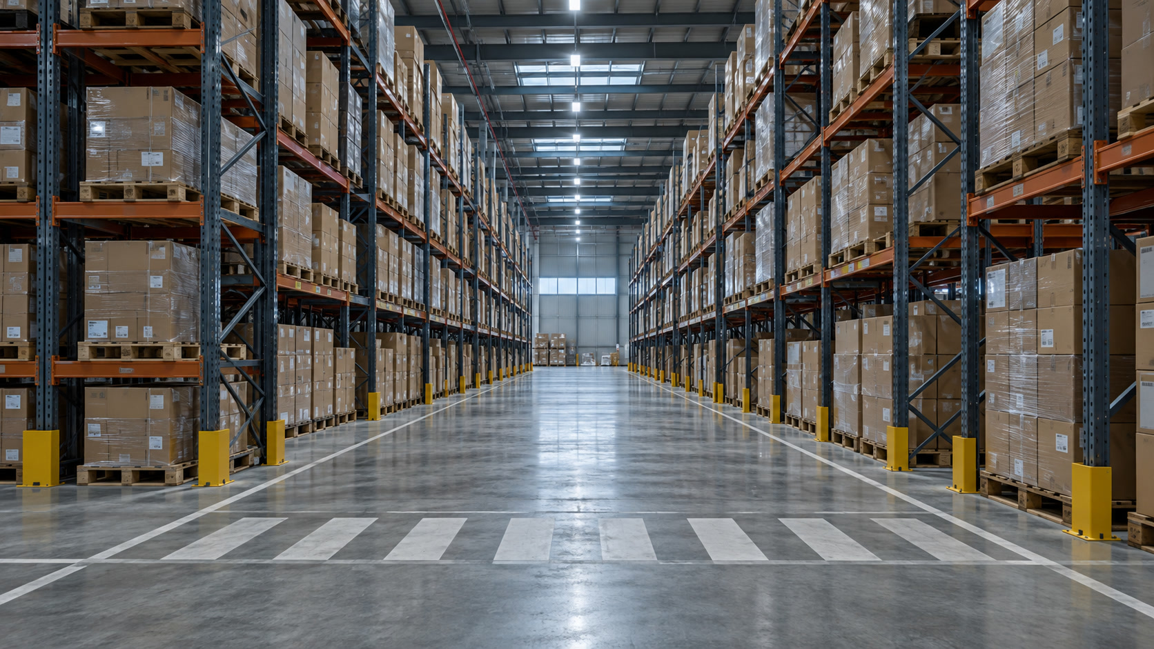 Racking and clear height inside the building.